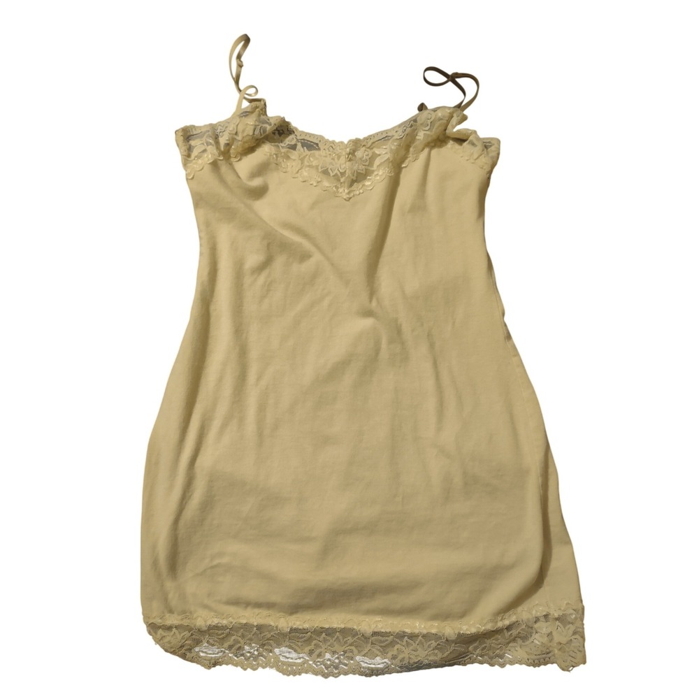 Witness Cream Lace Trim Camisole Top Y2K Festival Grunge Small Indie Sleaze